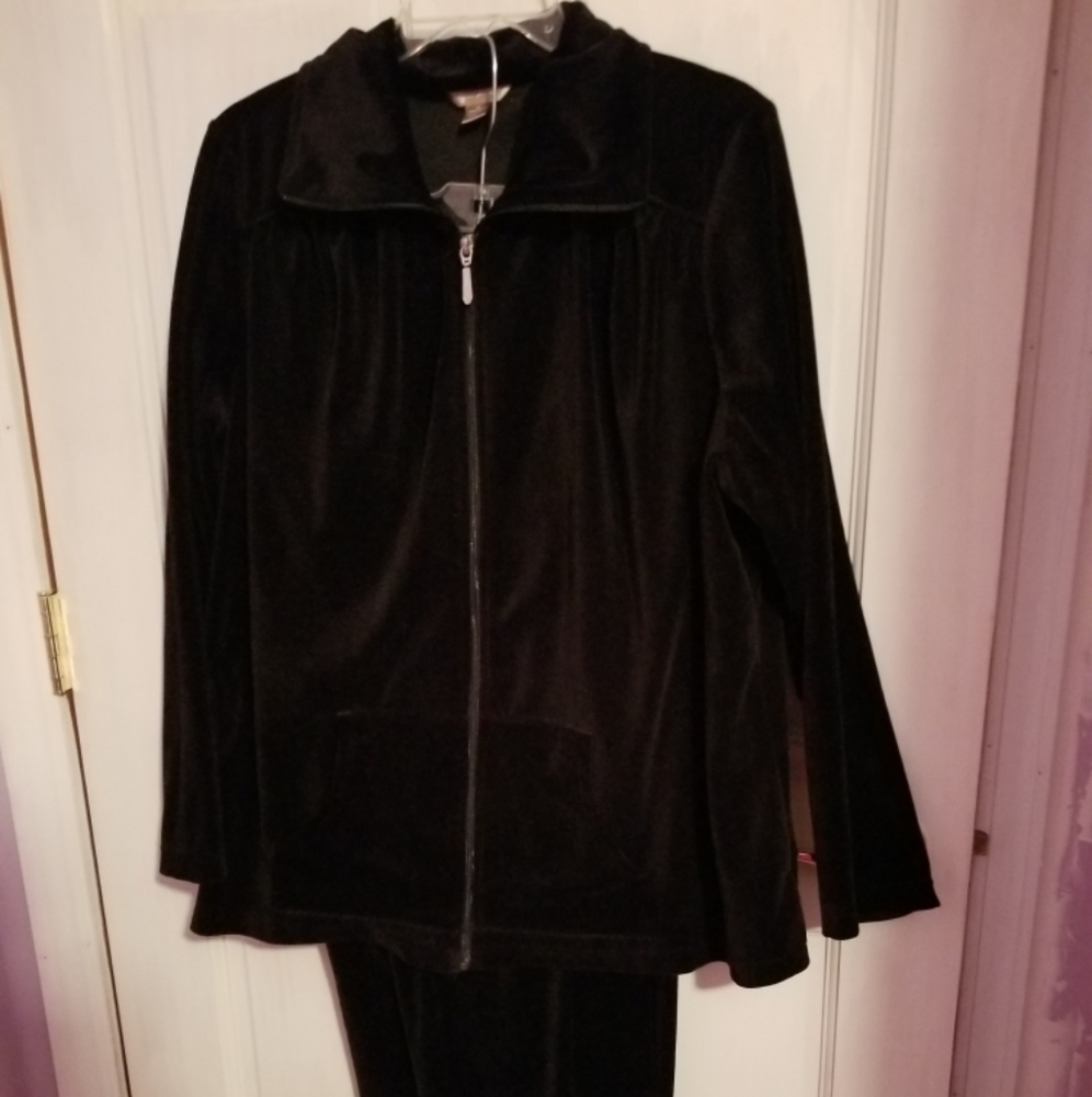 Black Velour Track suit